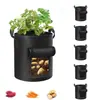 Bolsa Redonda de Fieltro Hermosa para Plantar Bolsa para Plantar Papa Bolsa de Crecimiento de Plantas Bolsa para Plantas de Tomate Papa Fresa Engrosada