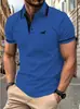 Llegada Nueva 2026 Camisa Polo Ligera de Negocios para Hombre con Solapa Estampado 3D
