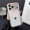 Funda para Teléfono Móvil Iphone17Promax TPU Transparente Serigrafía Anillo Magnético Protección Estilo Ins Apple 16 Anti-Caída 15 Suave
