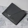 Nueva Cartera para Hombre, Cartera Corta para Hombre, Cartera Horizontal Simple y de Moda para Jóvenes con Múltiples Ranuras para Tarjetas con Patrón de Lichi, Portatarjetas