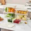 Cajas de Almacenamiento para Refrigerador de Grado Alimenticio, Apilables, Compatibles con Congelador y Refrigerador, Selladas, Transparentes, Visibles, Organización de Cocina, Múltiples Tamaños, Venta al por Mayor