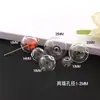 Tampa de Vidro Acessórios para Joias DIY Estilo Bola com Duplo Furo Combinação Livre Bola de Vidro Pingente de Bola de Cristal com Furos em Ambas as Pontas