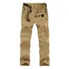 Pantalones transpirables de secado rápido para hombre de talla grande transfronterizos, pantalones largos desmontables de dos secciones para exteriores, pantalones ligeros de senderismo de verano para mujer
