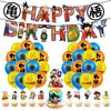 Decoración de Fiesta de Cumpleaños Infantil Tema Dragon Ball Goku Globo Bandera Mantel de Mesa Globo de Película de Aluminio Set
