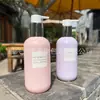 250ml Bruma en Polvo Morado Fragancia Rocío Puro Botella Corporal Champú Baño Aceite Esencial Linda Redonda Pared Gruesa Botella de Plástico