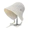 Sombrero de Sol a Rayas de Ala Ancha para Mujer, Ligero y Transpirable para Primavera y Verano, Hace que la Cara se Vea Más Pequeña, Sombrero de Sol Plegable Enrollable, Sombrero de Pescador con Visera