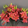 Flores Artificiales para Boda, Lirios Grandes 3D de Alta Gama, Flores Falsas de Plástico, Flores de Pegamento PU, Adornos de Orquídea Phalaenopsis, Decoración de Salón de Bodas
