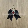 Transfronterizo Nuevo Lazo Negro Sedas y Satines Metal Anillo de Resorte Abierto Colgante Decoración DIY para Zapatos Equipaje Accesorios de Decoración