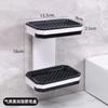 Jabonera de Pared Sin Perforaciones Jabonera Escurridora para Jabón Hogar Baño con Caja de Almacenamiento con Cajón Ventosa