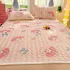 Funda de colchón acolchada de terciopelo de leche de invierno para dibujos animados para dormitorio, uso doméstico, tatami, colchón delgado acolchado, dormitorio, sábana con forro polar