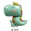 Globo de dinosaurio con corona de dibujos animados, corona verde, dinosaurio, bosque, decoración para fiesta de cumpleaños, globo de película de aluminio, venta al por mayor