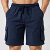 Pantalones cortos de trabajo para hombre estilo americano de cinco puntos, de tiro medio, corte holgado, transpirables, multibolsillos, casuales, deportivos, shorts de playa, transfronterizos de Amazon