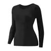 Conjunto Térmico Sem Costura de Manga Longa para Outono e Inverno para Mulheres, Autoaquecimento Modelador Emagrecimento Moldagem Corporal Tops e Calças Térmicas