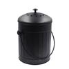 Cubo de basura de cocina cubo de compostaje de residuos vegetales cubo de compostaje de residuos de cocina de hierro negro retro