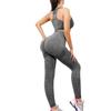 Pantalones deportivos transfronterizos de dos piezas con tirantes finos, pantalones de yoga para fitness, pantalones de cintura alta transpirables y elásticos para la cadera.