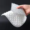 Pano de prato espesso de arame de aço de camada dupla, toalha de prato de fibra de bambu com arame prateado para cozinha, para lavar louças, panelas e utensílios, escova de limpeza
