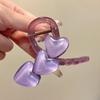 Horquilla para el pelo con forma de tiburón para mujer, estilo Jelly Love, de alta gama, elegante y dulce.