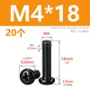 Tornillos M2M3M4M5M6M8 Negros de Acero Inoxidable 304, Tornillos de Cabeza Redonda Phillips, Tornillos para Máquina de Cabeza Plana Zincados Negros