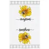 Paño de Cocina de Girasol Transfronterizo para Primavera y Verano, Engrosado, Absorbente, Desengrasante, Decoración del Hogar