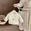 Conjunto de Ropa Acolchada de Algodón para Niñas, Ropa de Otoño e Invierno, Ligero y Delgado, Bebé Niña, Pequeña Princesa, Ropa Gruesa y Cálida para Salir, Conjunto de Dos Piezas para Niñas