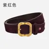 Cinturón de Cuero Genuino Estilo Coreano para Mujer, Sencillo y Moderno, Color Versátil, con Hebilla de Aleación, Elegante para el Trabajo
