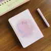 Caderno Colorido de Couro Macio Laser Kiitty para Estudantes, Caderno Fofo de Capa Dura com Páginas Coloridas, Diário Menina Hello Kitty