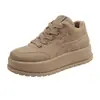 2026 Invierno Nuevos Tenis Blancos Estilo Coreano Ins Tendencia Estudiantes Femeninas Que Aumentan la Altura Forrados de Borrego Cálidos Zapatos Casuales Ks-Ktw-03