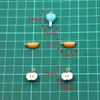 Acessórios de Joias DIY de Liga Metálica Multicor Ouro KC Esmalte 3D Fruta Maçã Laranja Coração Pingente Liga de Zinco