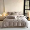 Color Sólido Estilo Sencillo Agradable a la Piel Suave como Nube Dos Tonos Todo Algodón Algodón Puro 13372 Juego de Cuatro Piezas Sábana Plana Estilo Sábana Ajustable Juego de Cuatro Piezas
