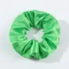 Scrunchies Europeus e Americanos Transfronteiriços 58 Cores Elásticos de Cabelo de Cetim Brilhante Elásticos de Cabelo Simples de Cetim Liso Elásticos para Rabo de Cavalo Alto para Mulheres