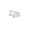 Anillo de apertura de estrella de mango de circón incrustado de diamantes diseño de personalidad anillo de dedo simple moda nicho accesorios versátiles al por mayor mujer