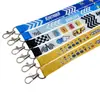 Cordões para crachás em estoque, cordões para distintivos, ganchos de plástico, cordões para estudantes de exposições, cordões de pescoço, cordões para crachás de trabalho atacado