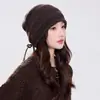 Gorro de punto moderno y versátil con forro polar, estilo coreano simple y dulce, adecuado para ir al trabajo, otoño e invierno, cálido y favorecedor, gorro para mujer