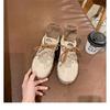 Versión de Piel de Vaca Suela Gruesa para Aumentar Altura Casual Zapatillas de Entrenamiento Genuinas de Cuero Modelo Nuevo para Mujer Primavera y Otoño Estilo Nuevo