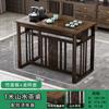 Combinación de Mesa de Té y Sillas para Balcón Estilo Nuevo Chino Oficina Hogar Apartamento Pequeño Mesa de Café Kung Fu Mesa de Té Integrada para Hervir Agua