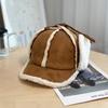 Invierno Engrosado Cálido Piel Uno Gamuza Sombrero Lei Feng para Niños a Prueba de Frío Orejeras de Terciopelo de Cordero Gorro de Piso para Hombres y Mujeres