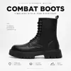 Botas Martin para hombre, moda transfronteriza otoño/invierno, botas cortas de cuero de media a alta caña de moda para hombre, botas de trabajo de suela gruesa, botas de cuero, botas para hombre
