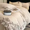 Juego de Ropa de Cama de Lujo de Cuatro Piezas con Forro Polar de Invierno, Nuevo Juego de Sábana y Funda de Edredón Gruesa y Cálida de Terciopelo de Leche 2025