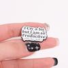 Broche de Liga Irregular Série de Frases Curtas Letras Artísticas de Alta Qualidade Personalizadas Acessórios Pino Fixo Superior Atacado