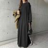 Vestido Sudadera Sencillo Estilo Japonés y Coreano Lotte para Mujer, Holgado y Cubre el Cuerpo, Casual de Manga Larga, Estilo Perezoso, Largo hasta la Rodilla