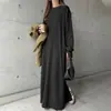 Vestido Sudadera Sencillo Estilo Japonés y Coreano Lotte para Mujer, Holgado y Cubre el Cuerpo, Casual de Manga Larga, Estilo Perezoso, Vestido a la Rodilla