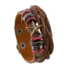Pulseira Punk nova pulseira de couro trançado vintage atacado fornecimento estável fornecimento de longo prazo pulseira de couro genuíno