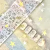 Estilo Coreano Ins Pintado a Mano Graffiti Primavera Arte de Uñas Papel de Transferencia Chica Linda Estrellas de Empalme Lindas Mascotas Decoraciones para Uñas
