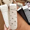 Calcetines de punto de lunares con lazo para otoño e invierno para mujer, calcetines apilados de encaje estilo coreano ins, calcetines versátiles, venta al por mayor desde Zhuji