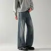 Roupas Masculinas / Novidade de Outono Jeans Americano de Rua Pesado Versátil para Homens e Mulheres, Solto e Levemente Flare