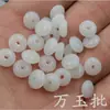 Cuentas espaciadoras negras imitación obsidiana de fábrica espaciador pieza Ping An imitación jade blanco espaciador espaciador lote a granel