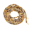 7A Ojo de Tigre Amarillo Natural Redondo Facetado Cuentas DIV Pulsera Semi-terminada Pulsera Cuentas Accesorios Venta Directa de Fábrica