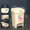 Nuevo Modelo de Cubo de Basura para el Hogar con Diseño de Dibujos Animados, Alto Valor Estético, Gran Capacidad, con Tapa, Doble Apertura, para Cocina y Sala de Estar, Venta al por Mayor, a Prueba de Olores