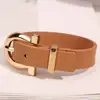 Estilo Celebridade da Internet Cool Simples Couro PU Pulseira Larga Personalizada Moda Pulseira de Casal Pulseira Joia da Moda para Homens e Mulheres