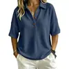 Moda Femenina Casual Suelta de Manga Corta de Verano 2026 Estilo Europeo y Americano Camiseta Elegante Diaria para Mujer